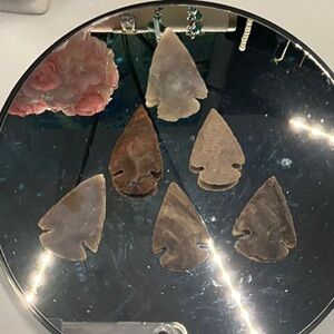 Set of Stone Arrowhead Pendants